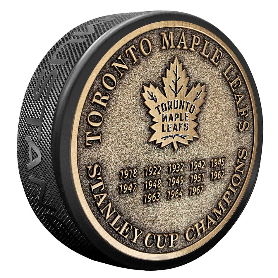 Levně Puk Toronto Maple Leafs NHL Stanley Cup Years Gold Medallion