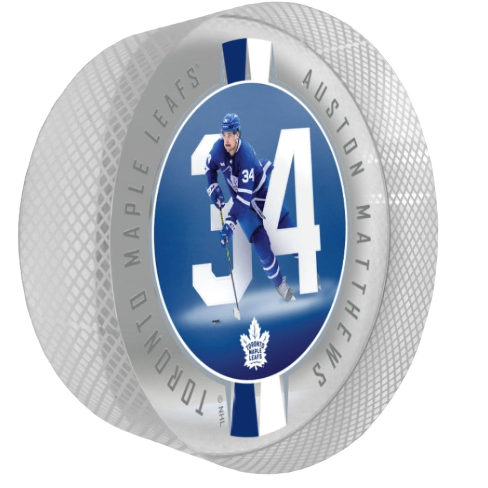 Levně Puk Toronto Maple Leafs NHL Crystal Breakout - Auston Matthews