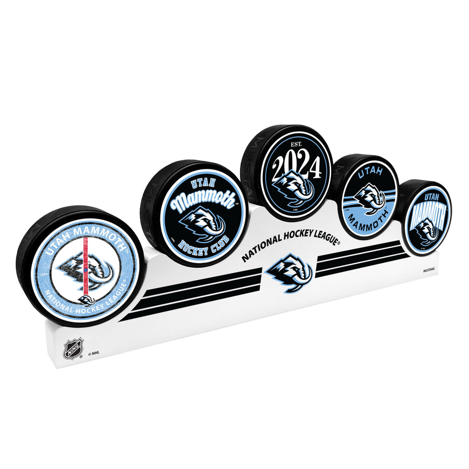 Puk Utah Mammoth NHL 5 Puck Podium