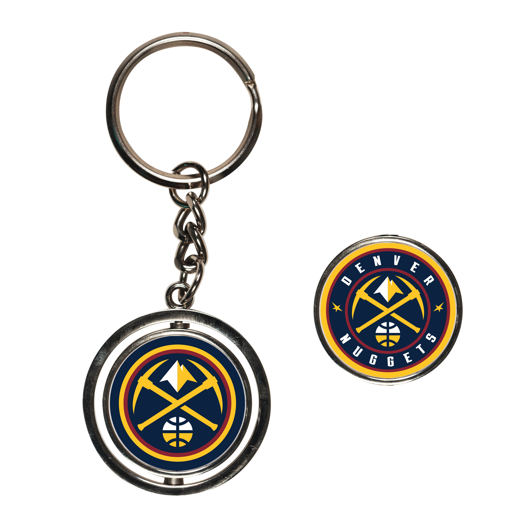 Přívěšek na klíče Denver Nuggets NBA Spinner Key Ring