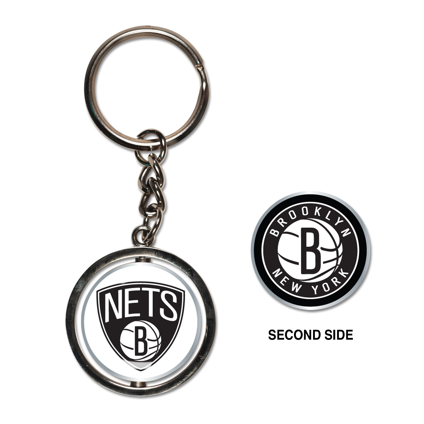 Přívěšek na klíče Brooklyn Nets NBA Spinner Key Ring