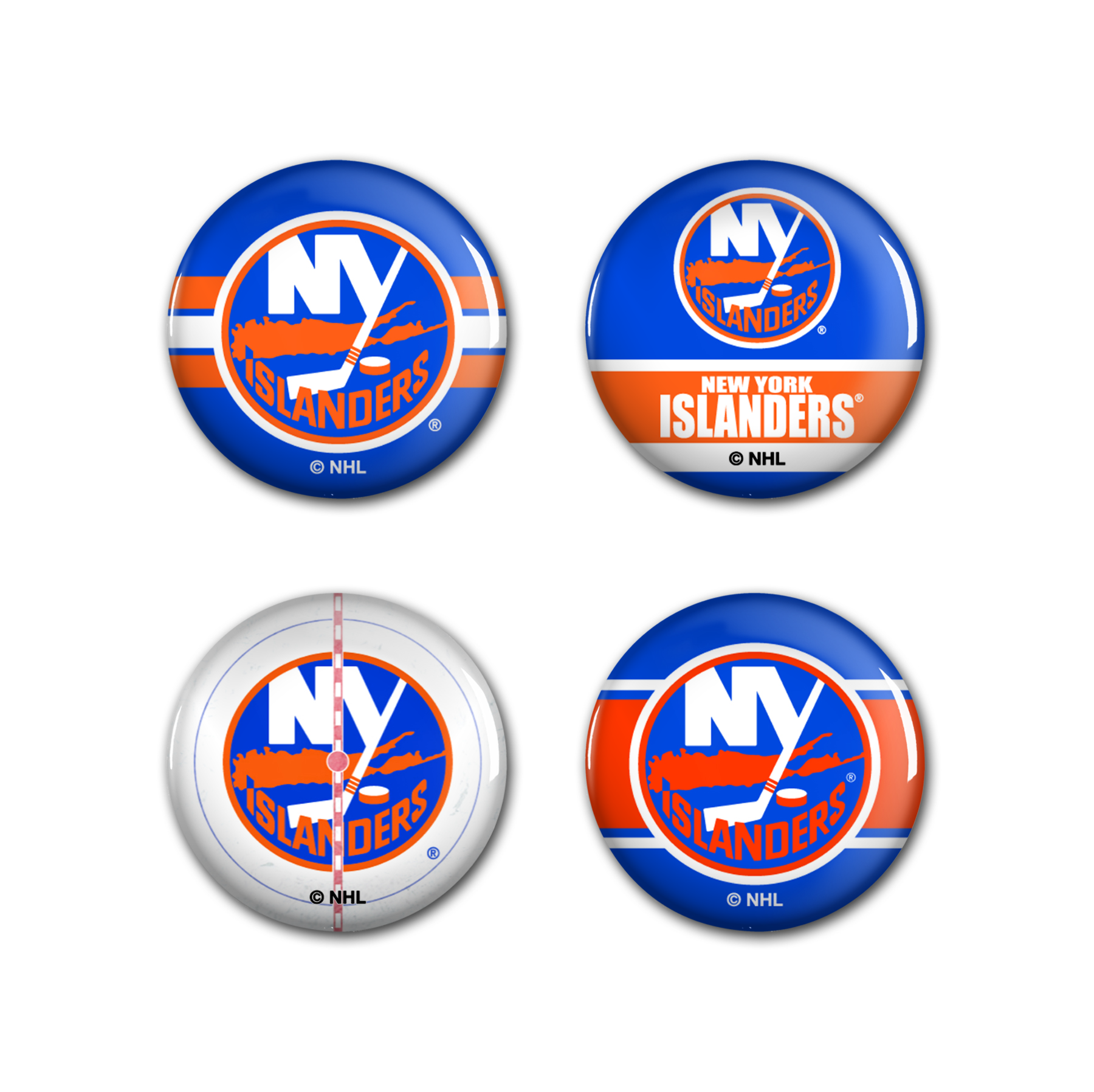 Levně Sada placek New York Islander NHL Button 4 Pack