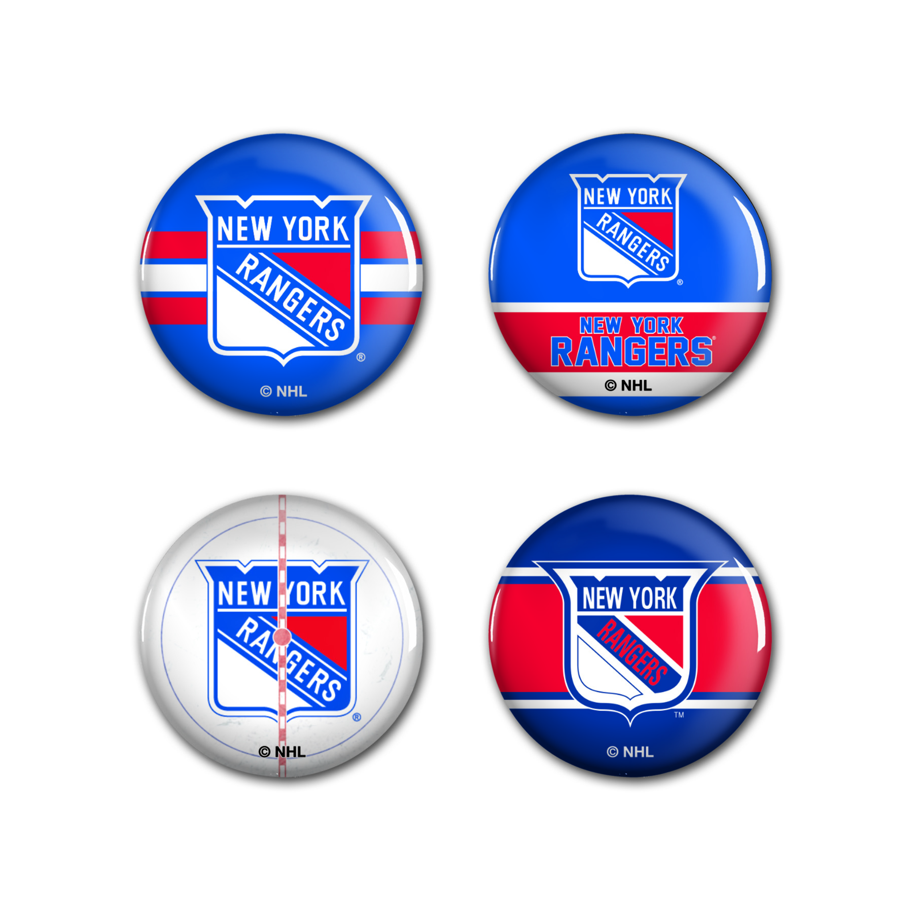 Levně Sada placek New York Rangers NHL Button 4 Pack