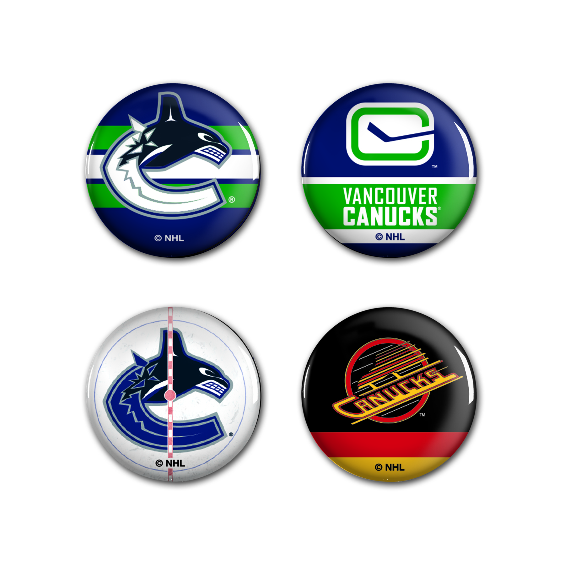 Levně Sada placek Vancouver Canucks NHL Button 4 Pack