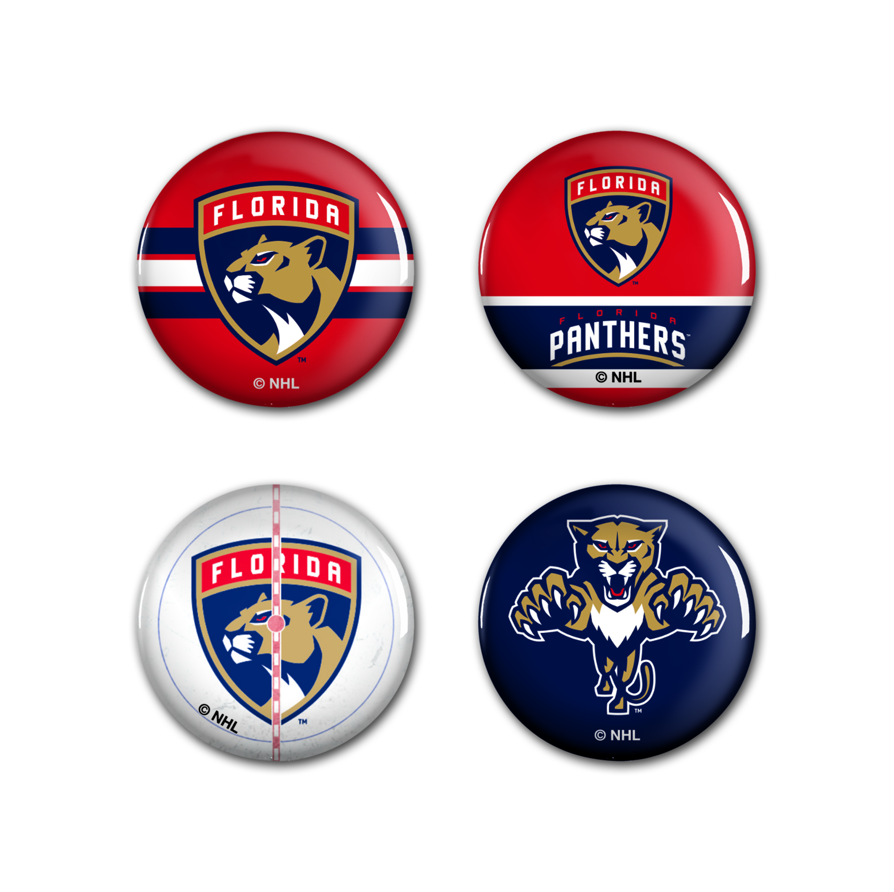 Sada placek Florida Panthers NHL Button 4 Pack