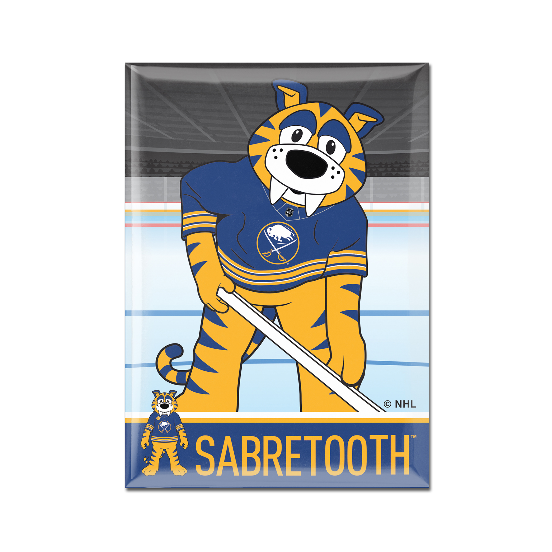 Levně Magnet Buffalo Sabres NHL Metal Magnet MASCOT