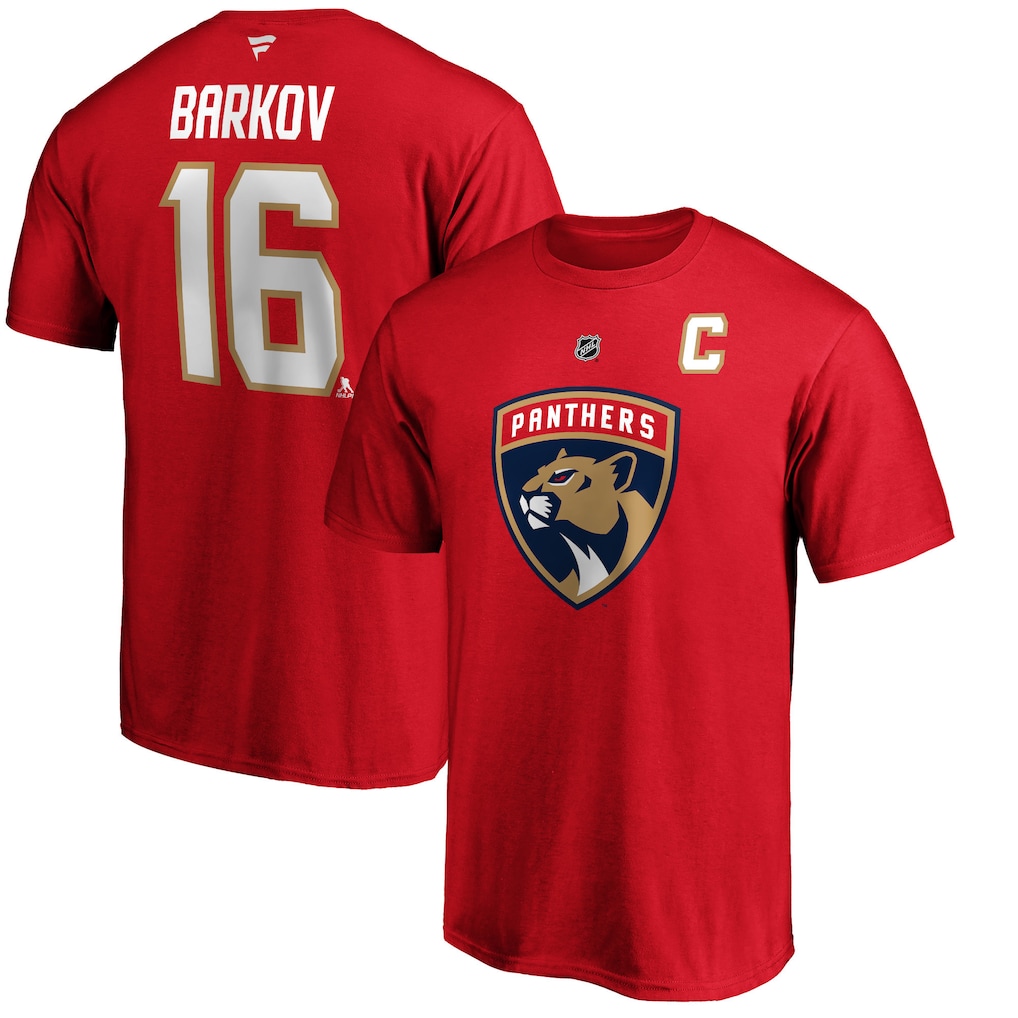 Pánské tričko #16 Aleksander Barkov Florida Panthers NHL Stack Logo Name & Number Velikost: XXXL