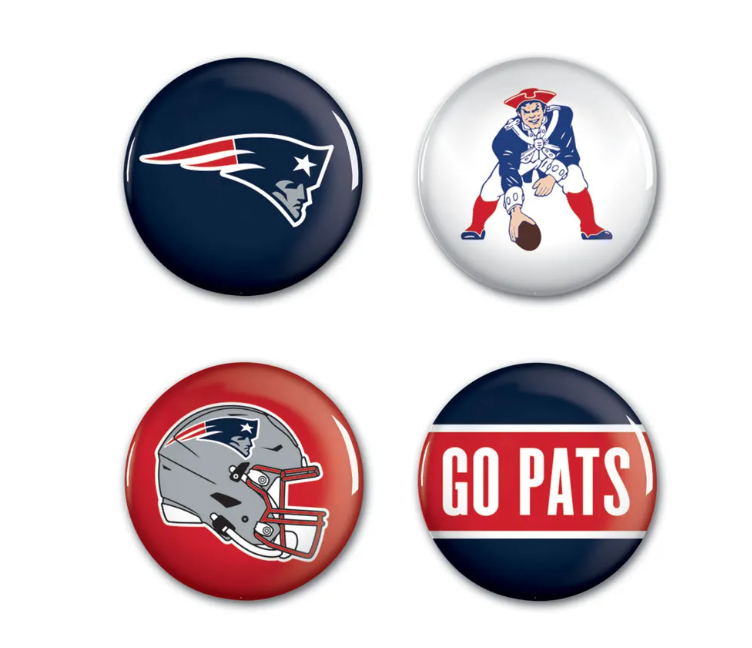Sada placek New England Patriots NFL Button 4 Pack