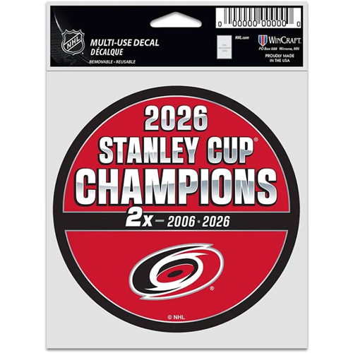 Samolepka Carolina Hurricanes NHL 2026 Stanley Cup Champions Multi Use Decal