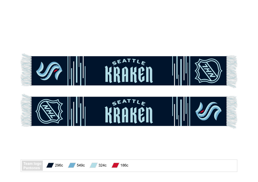 Great Branding Šála Seattle Kraken NHL Patch Letter