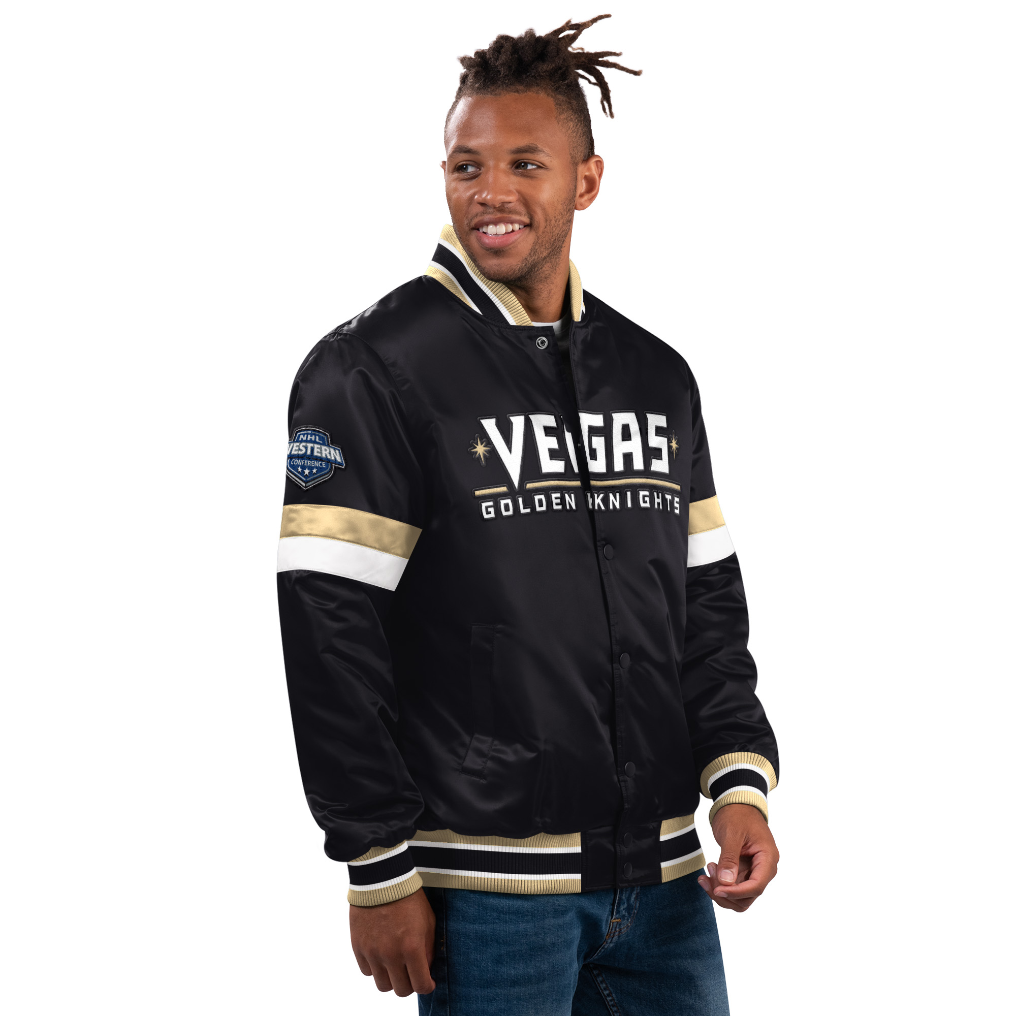 Starter Pánská bunda Vegas Golden Knights NHL Home Game Varsity Satin Jacket