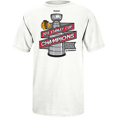 Reebok NHL Tričko Chicago Blackhawks 2013 Stanley Cup Champions Locker Room Velikost: S