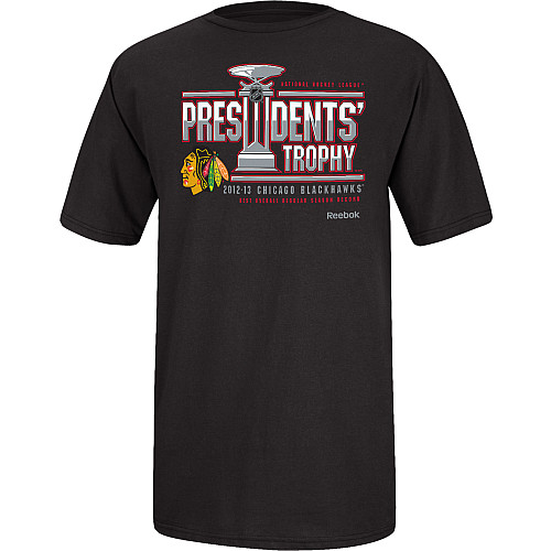 Reebok Tričko - President's Trophy 2013 - Chicago Blackhawks Velikost: S