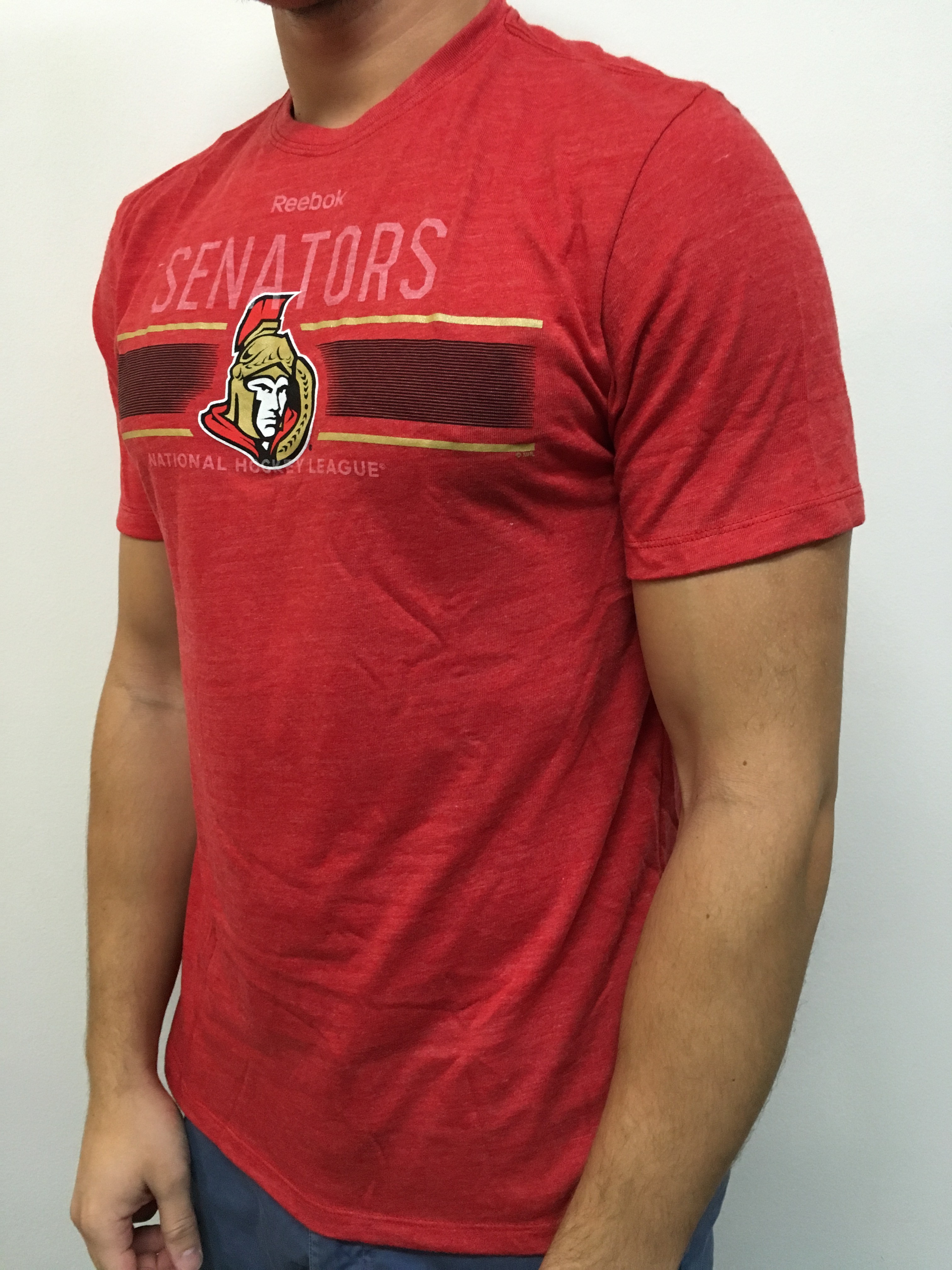 Reebok Pánské tričko Ottawa Senators Team Stripe Overlay Velikost: S, Distribuce: EU