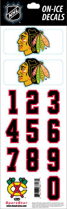 Sport Star Samolepky na Helmu Chicago Blackhawks NHL Decals