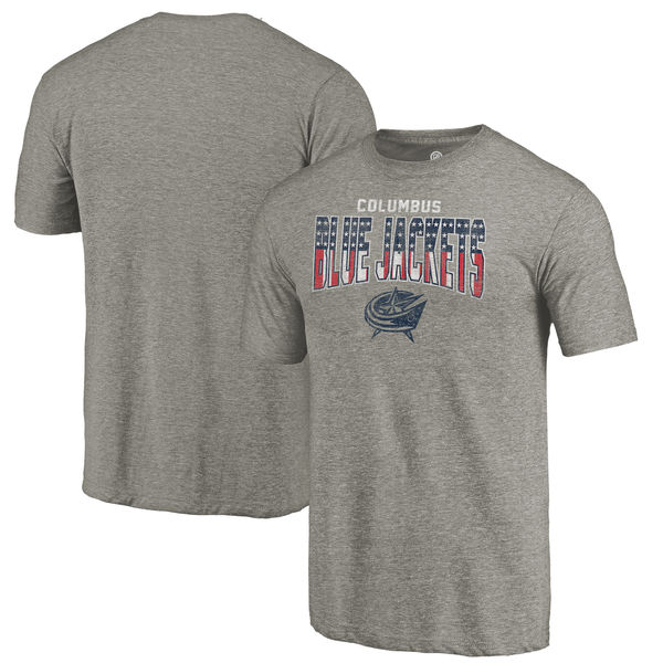 Pánské tričko Columbus Blue Jackets NHL Freedom Tri-Blend Velikost: M