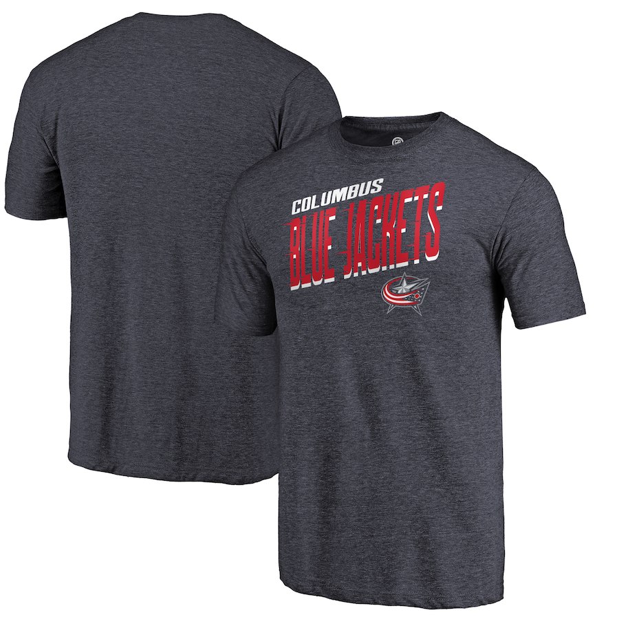Pánské tričko Columbus Blue Jackets NHL Slant Strike Tri-Blend Velikost: M