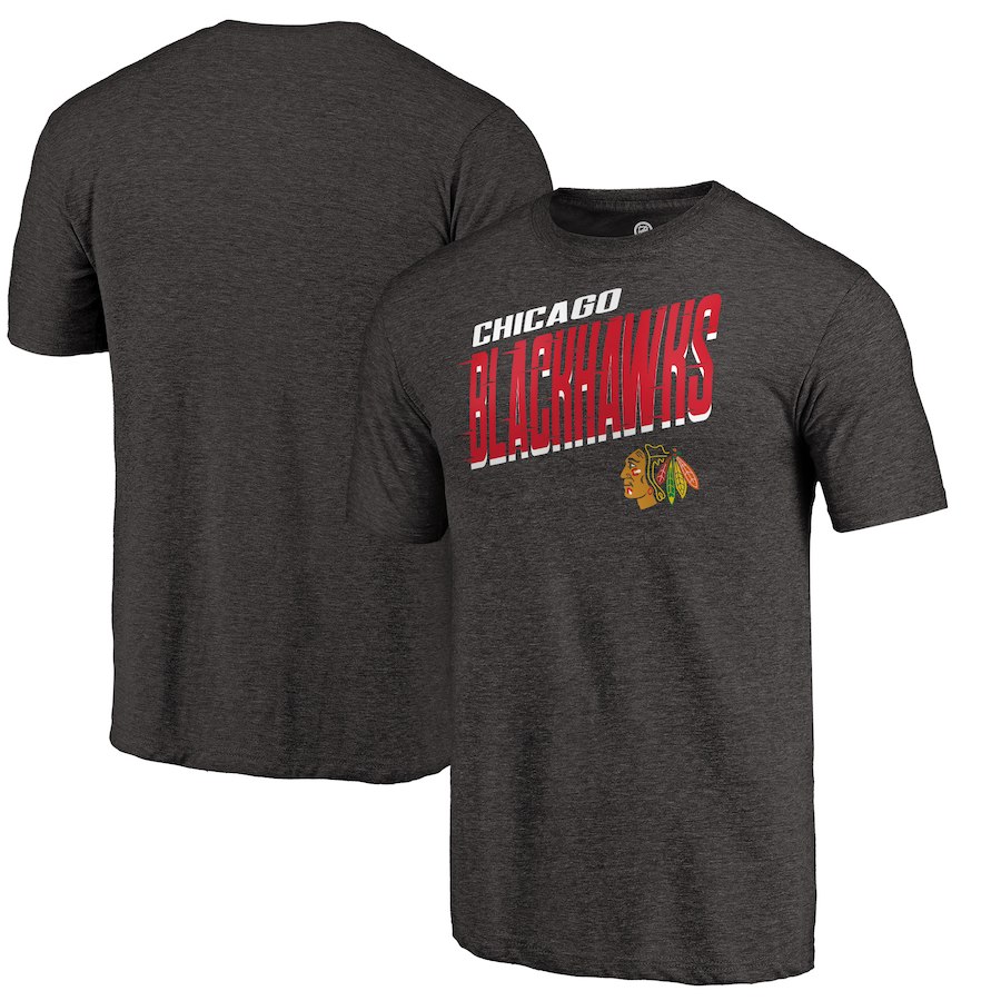 Levně Pánské tričko Chicago Blackhawks NHL Slant Strike Tri-Blend