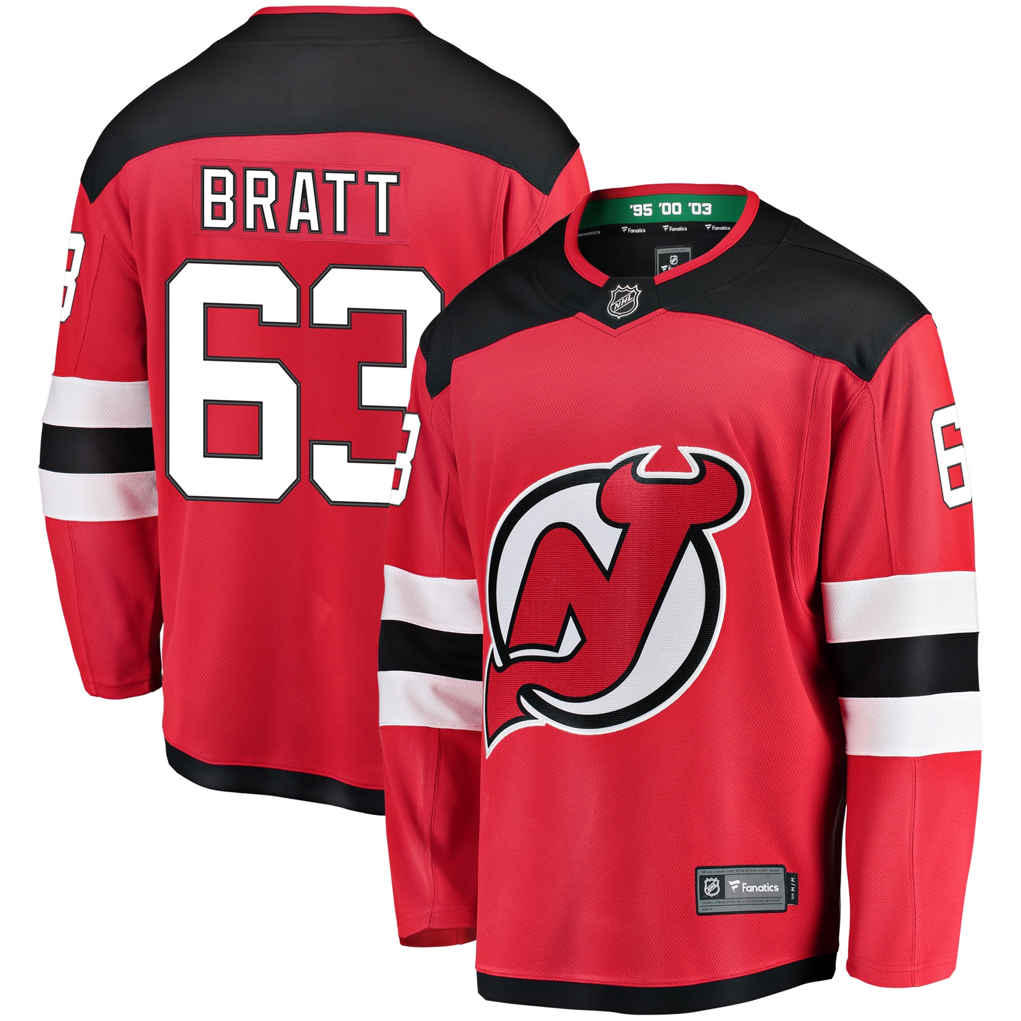 Pánský dres New Jersey Devils NHL #63 Jesper Bratt Breakaway Alternate Jersey Distribuce: USA, Velikost: XXXL