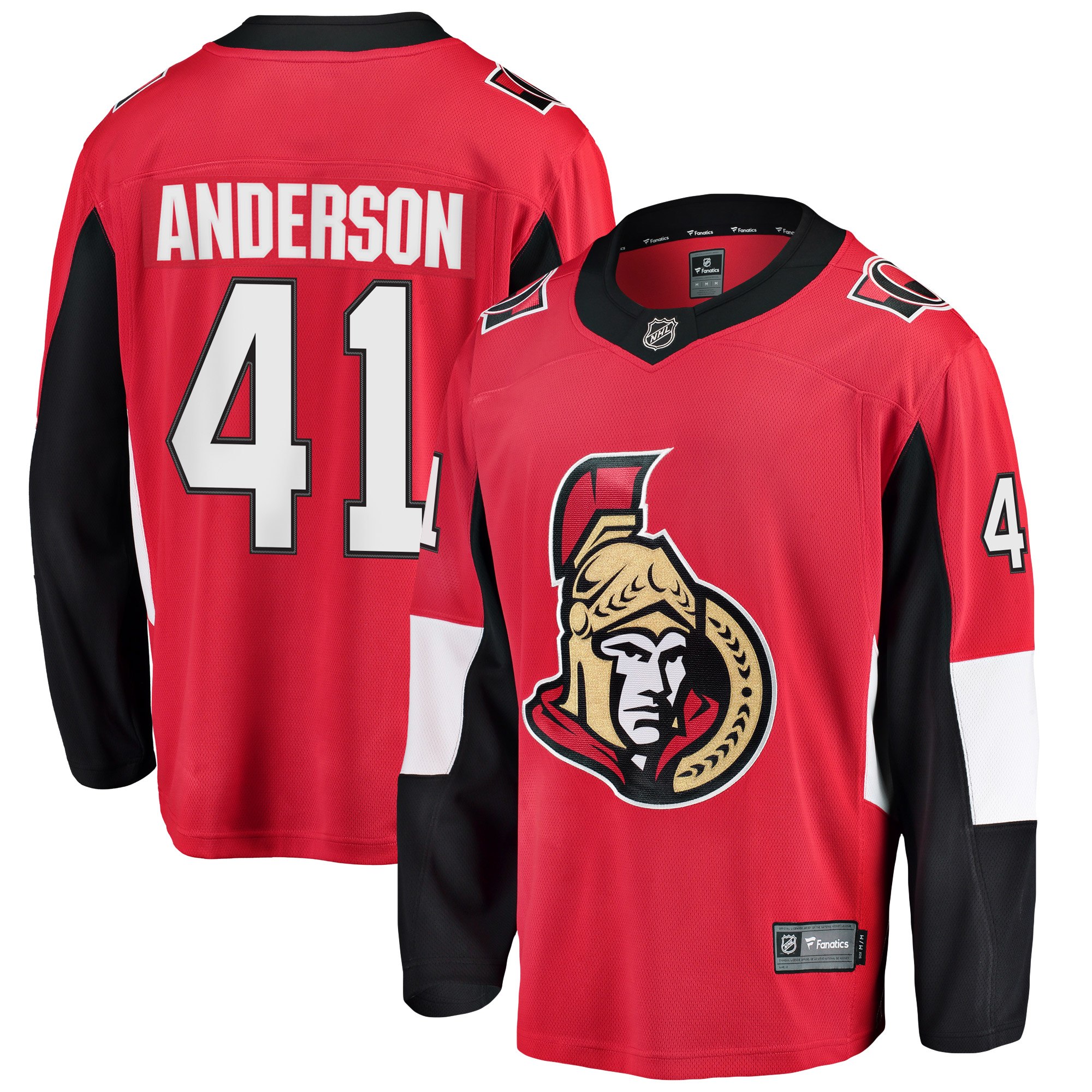 Fanatics Pánský Dres Ottawa Senators #41 Craig Anderson Breakaway Alternate Jersey Velikost: M, Distribuce: USA