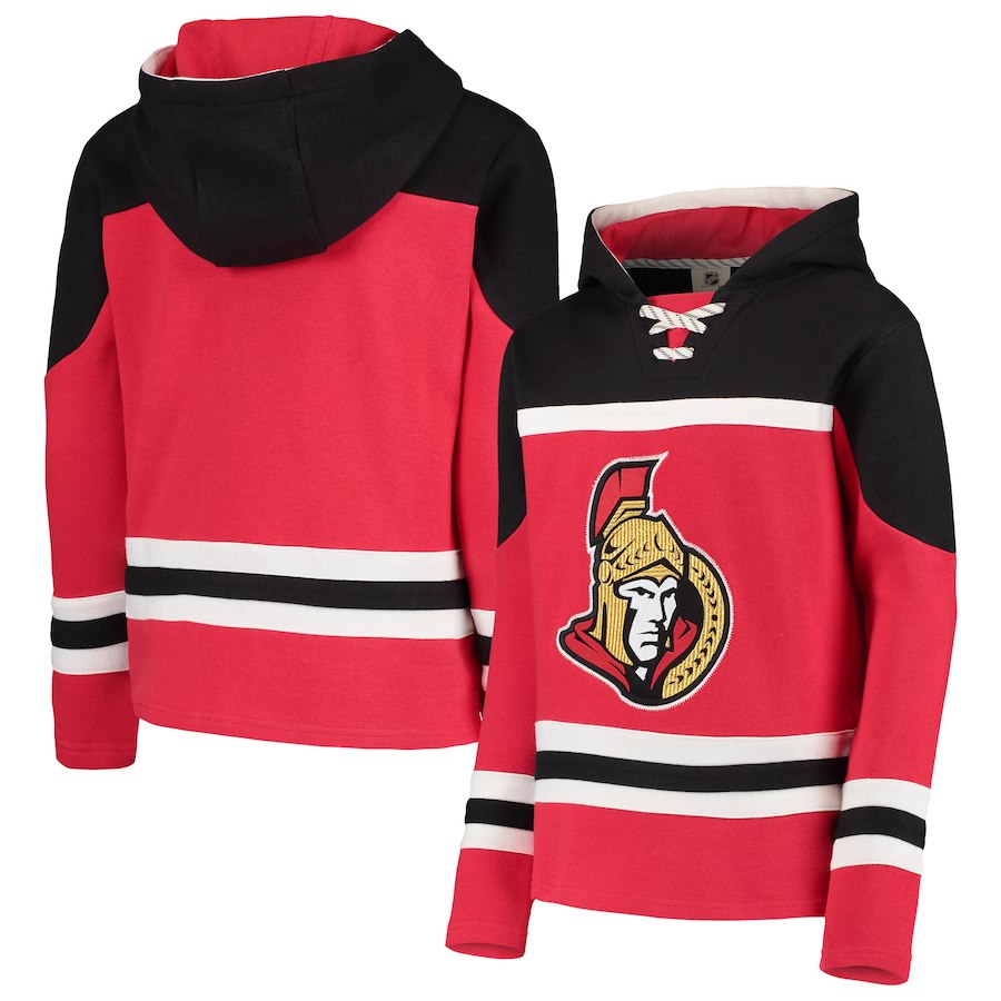 Fanatics Dětská Mikina Ottawa Senators Asset Lace-Up Pullover Hoodie Velikost: Dětské XL (14 - 16 let)
