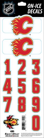 Levně Samolepky na helmu Calgary Flames NHL Decals