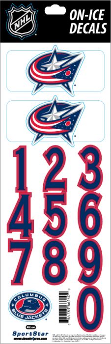 Levně Samolepky na helmu Columbus Blue Jackets NHL Decals