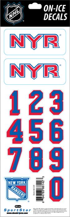 Sport Star Samolepky na helmu New York Rangers NHL Decals