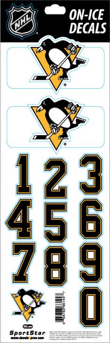 Sport Star Samolepky na helmu Pittsburgh Penguins NHL Decals