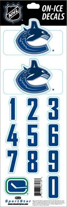 Sport Star Samolepky na helmu Vancouver Canucks NHL Decals