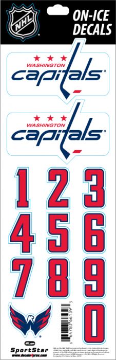 Sport Star Samolepky na helmu Washington Capitals NHL Decals