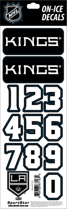 Sport Star Samolepky na helmu Los Angeles Kings NHL Decals Black