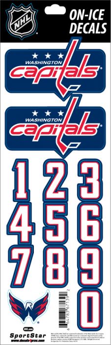Sport Star Samolepky na helmu Washington Capitals NHL Decals Navy