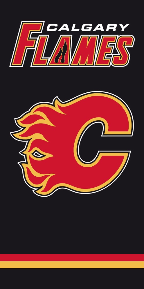 TIP Plážová osuška Calgary Flames Black