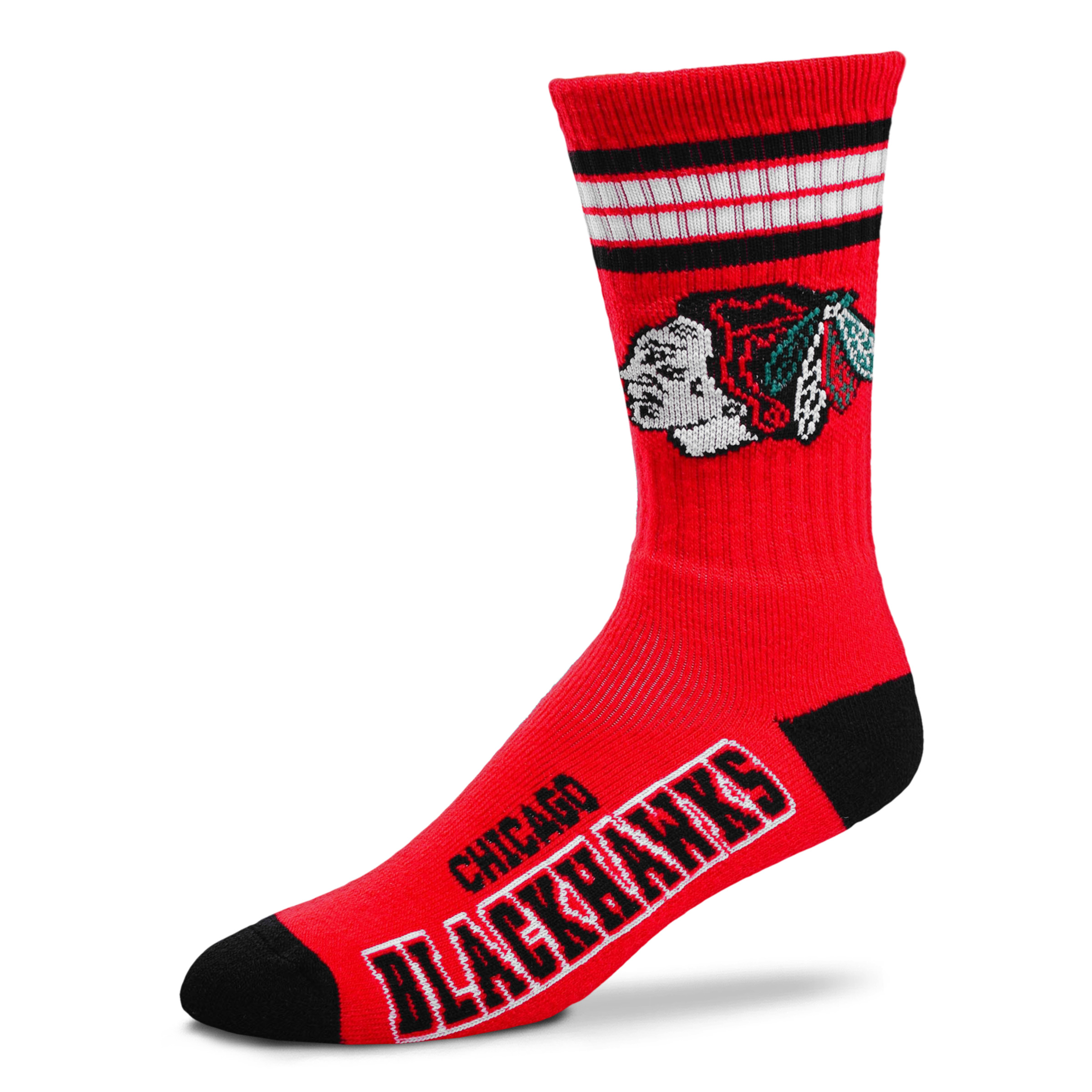 Levně Dětské ponožky Chicago Blackhawks NHL 4 Stripes Crew
