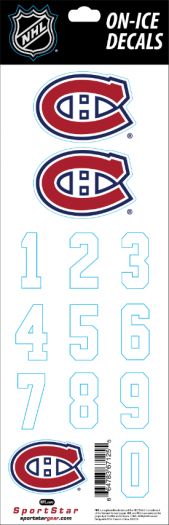 Sport Star Samolepky na Helmu Montreal Canadiens NHL Decals White