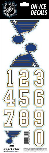 Sport Star Samolepky na Helmu St. Louis Blues NHL Decals White