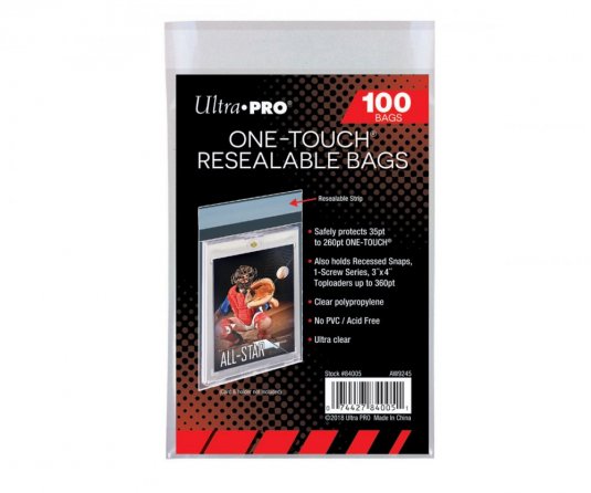 Ultra PRO Obaly na Hokejové Karty One Touch Resealable Bags 100 ks