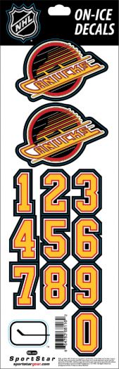 Sport Star Samolepky na helmu Vancouver Canucks NHL Decals Retro