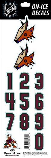 Samolepky na helmu Arizona Coyotes NHL Decals Alternative