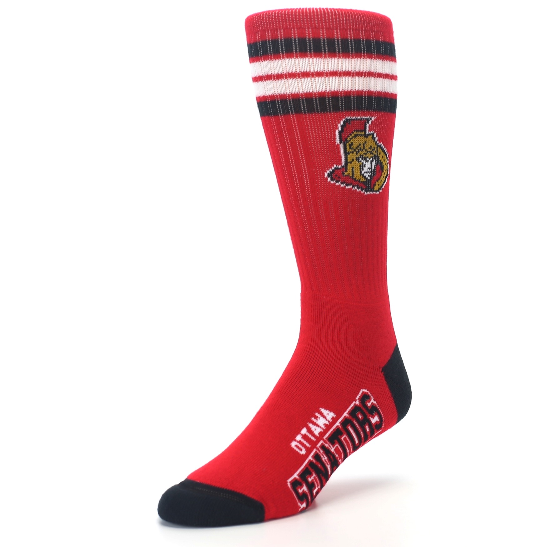 For Bare Feet Pánské Ponožky Ottawa Senators 4 Stripes Crew Velikost: L (EUR 43-48)