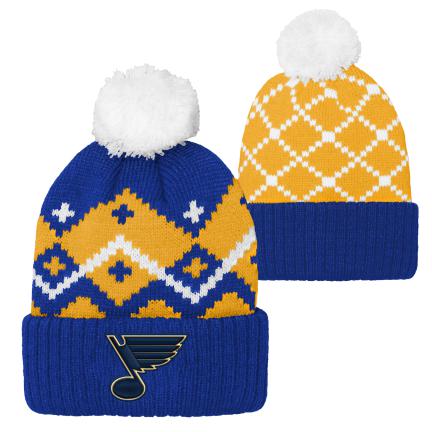 Levně Dětská zimní čepice St. Louis Blues NHL Patchwork Cuffed Knit
