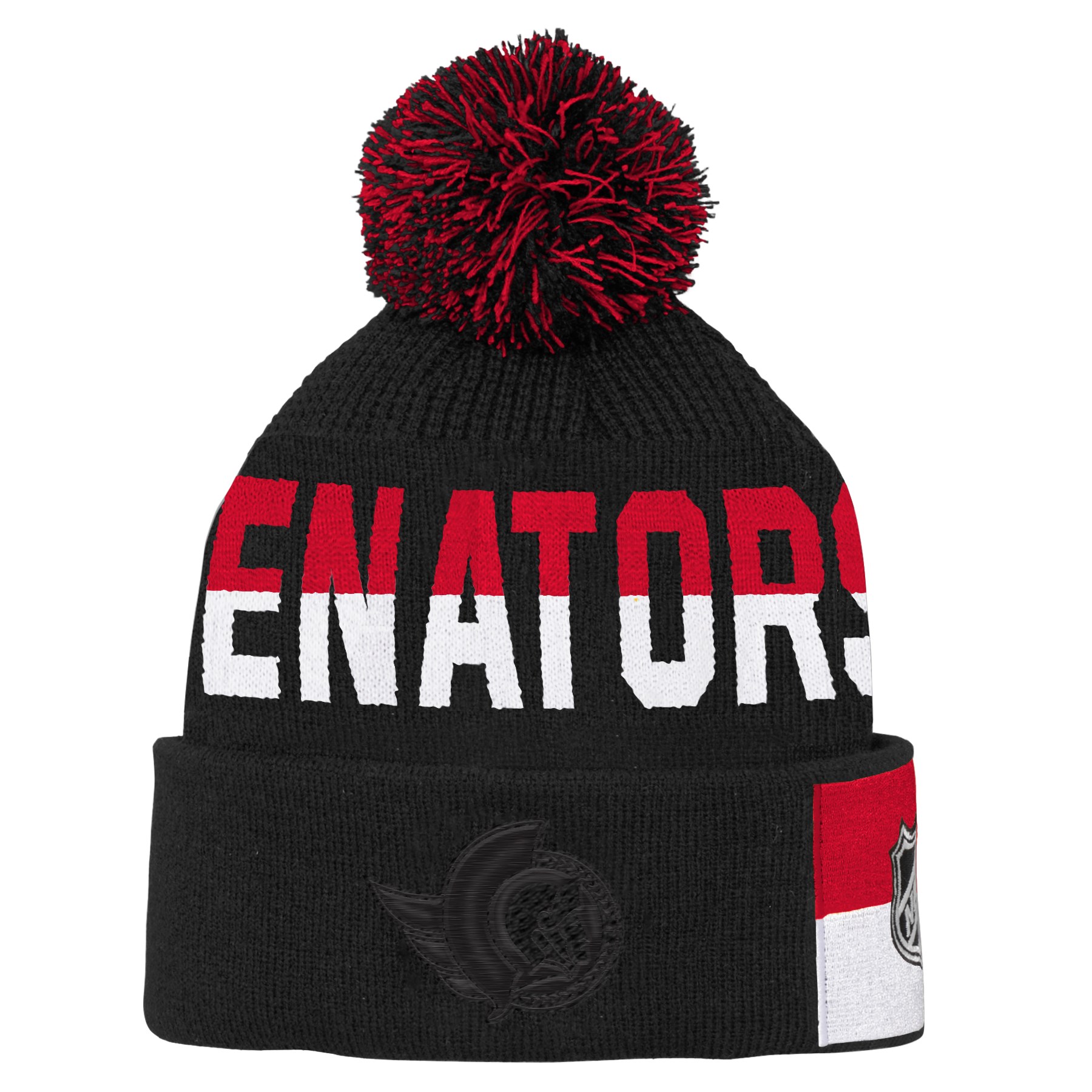 Outerstuff Dětská zimní čepice Ottawa Senators Faceoff Jacquard Knit
