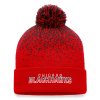 Pánská zimní čepice Chicago Blackhawks NHL Iconic Gradiant Beanie Cuff with Pom Athletic Red-Black