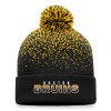 Pánská zimní čepice Boston Bruins NHL Iconic Gradiant Beanie Cuff with Pom Black-Yellow Gold