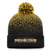 Pánská zimní čepice Pittsburgh Penguins NHL Iconic Gradiant Beanie Cuff with Pom Black-Yellow Gold