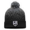 Pánská zimní čepice Los Angeles Kings NHL Iconic Gradiant Beanie Cuff with Pom Black-Stone Gray