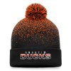 Pánská zimní čepice Anaheim Ducks NHL Iconic Gradiant Beanie Cuff with Pom Black-Dark Orange