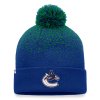 Pánská zimní čepice Vancouver Canucks NHL Iconic Gradiant Beanie Cuff with Pom Blue Cobalt-Kelly Green