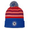 Pánská zimní čepice New York Rangers NHL True Classic Beanie with Pom Deep Royal-Athletic Red